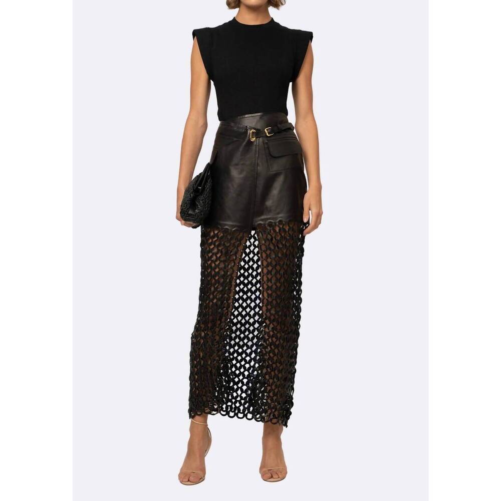 NEW NONCHALANT LABEL kallan maxi skirt in black
